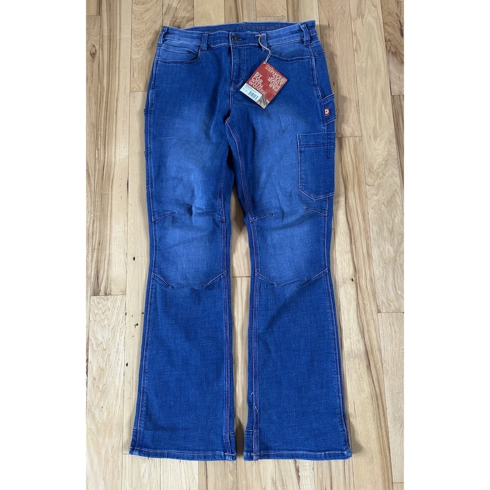 Dovetail Workwear Pantalon Blue Denim Jeans Women's 12x32 DX Bootcut Stretch NWT